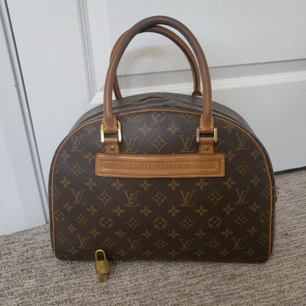 Louis Vuitton LV Nolita Bowler Satchel Bag Monogram Comes with an LV Lock & Key - Picture 16 of 17